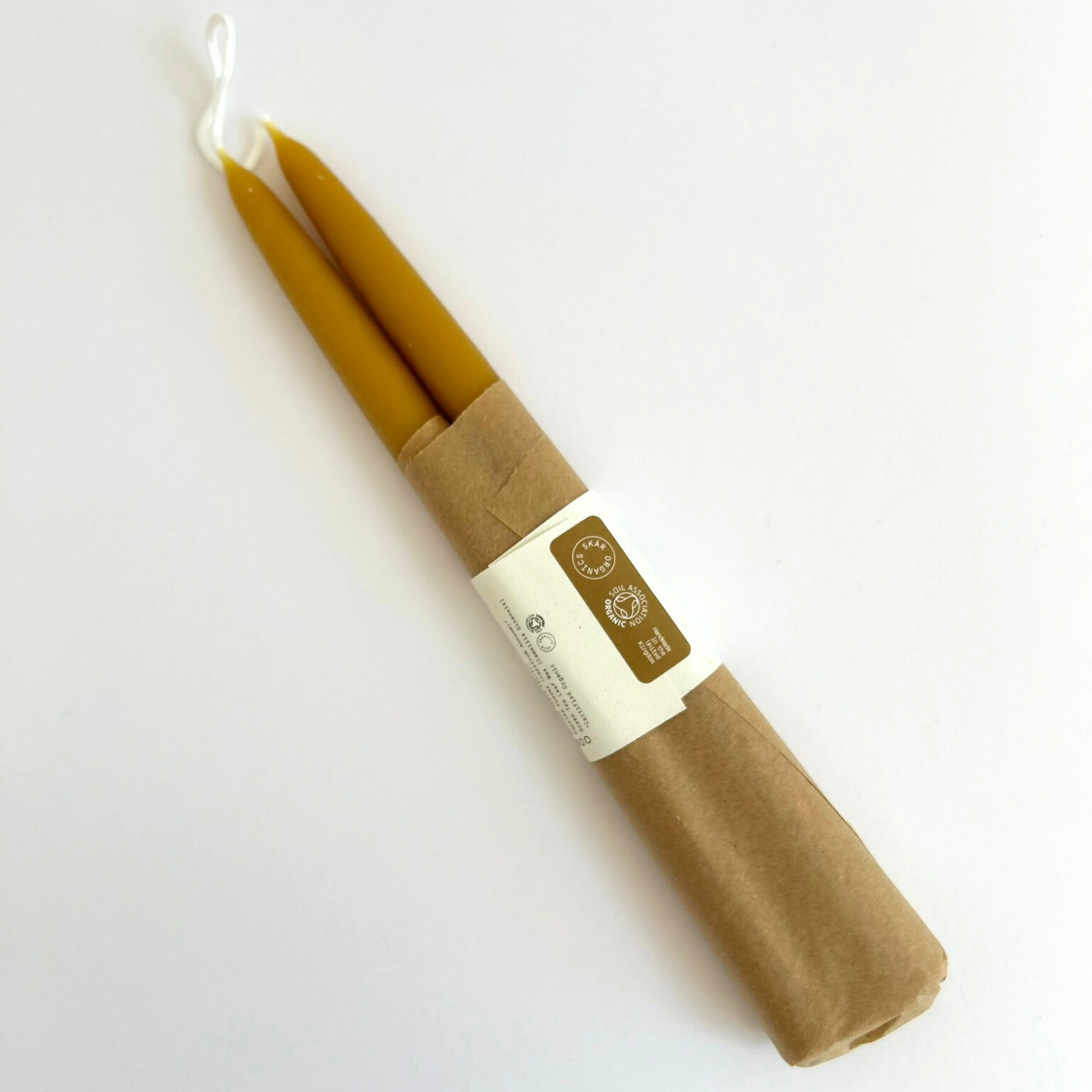 Skär Organics Beeswax Dinner Candles 10"- Set of 2